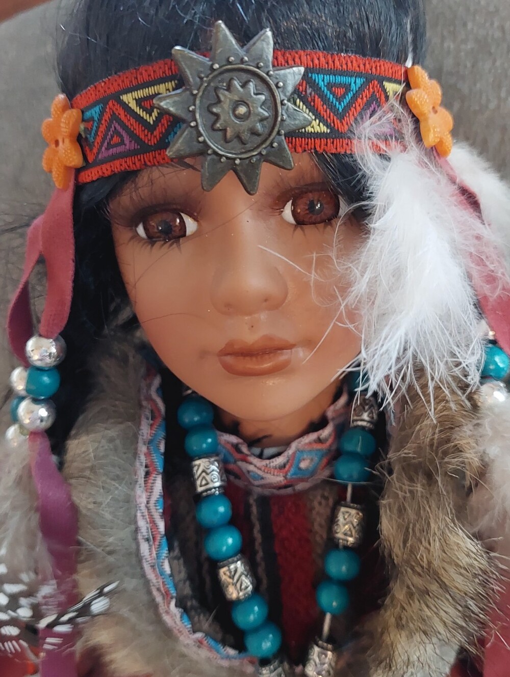 Cathay Collection Porcelain 15" Native American Indian Doll Limited Edition 5 - Picture 11 of 11